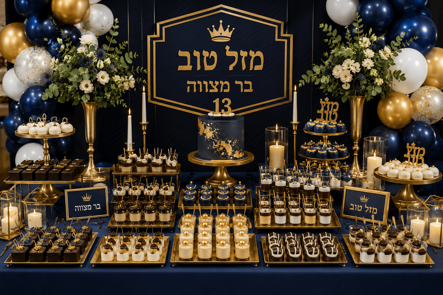 שולחן קינוחים פרווה לבר מצווה